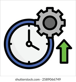 Time Optimization Icon Element For Design