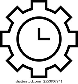 time optimization icon. Thin linear style design isolated on white background