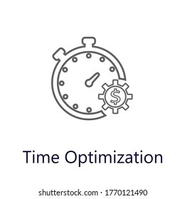 Time optimization icon. Vector illustration. Flat icon