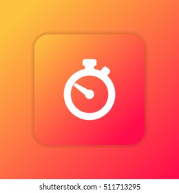 Time orange bright app ui/ux Icon / Logo design