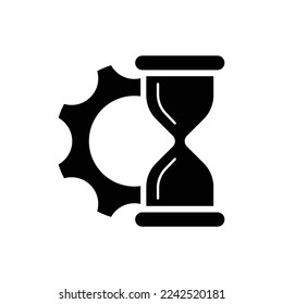Diseño de iconos de organización de tiempo. aislado de fondo blanco. 