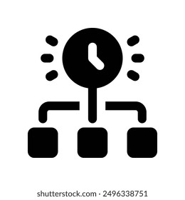 time organizer icon. vector glyph icon for your website, mobile, presentation, and logo design.