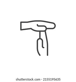 Time out gesture line icon. linear style sign for mobile concept and web design. Time out hand signal outline vector icon. Symbol, logo illustration. Vector graphics