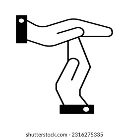 Time out Glyph Vector Icon that can easily edit or modify

