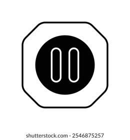 Tiempo fuera icono aislado en un fondo blanco. Ilustración vectorial.