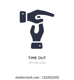 Time Out Icon On White Background Stock Vector (Royalty Free ...