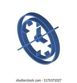 Time out isometric left top view 3D icon