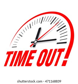 Time out sign. Vector illustration.