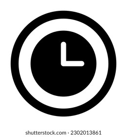 Time Out Vector Glyph Icon Design