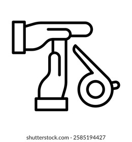 Time out Vector Line Icon Design
