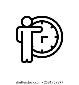 Time Outline Icon. Time Icon