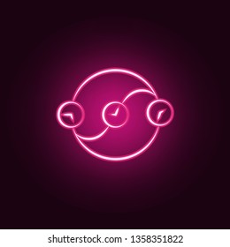 Time Paradox Neon Icon. Elements Of Mad Science Set. Simple Icon For Websites, Web Design, Mobile App, Info Graphics