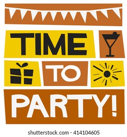 Time To Party Vector Illustration 