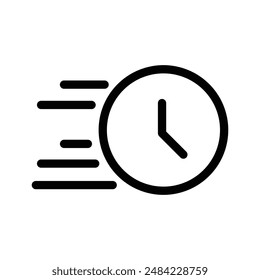 Time passing icon design in filled and outlined style