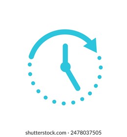Time passing icon.. Isolated on white background. 