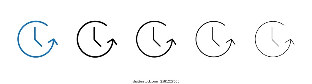 Time passing icon Outline vector logo for web ui