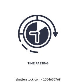 time passing icon. Simple element illustration from productivity concept. time passing editable symbol design on white background. Can be use for web and mobile.