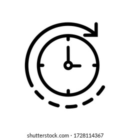 Time passing icon, vector illustration. Flat design style. vector time passing icon illustration isolated on white background, time passing icon Eps10. time passing icons graphic design vector symbols
