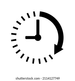 Time Passing Icon, Vector Illustration. Flat Design Style. Vector Time Passing Icon Illustration Isolated On White Background, Time Passing Icon, Time Passing Icons Graphic Design Vector Symbols