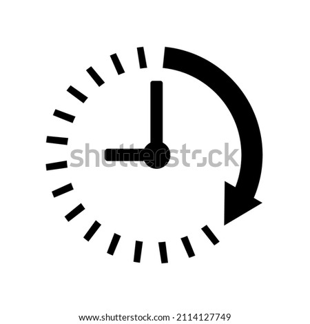 Time passing icon, vector illustration. Flat design style. vector time passing icon illustration isolated on white background, time passing icon, time passing icons graphic design vector symbols