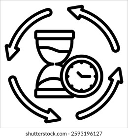 Time Passing Simple Icon Vector Illustration Concept