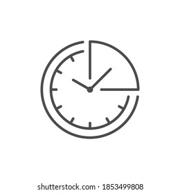 Time period line outline icon