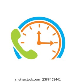 time phone design icon vector.