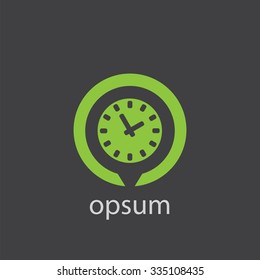 time pin cut identity template icon design element