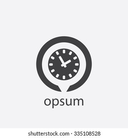 time pin cut identity template icon design element