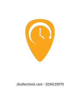 Time Pin Logo Icon Design