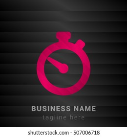 Time Pink and black silk fashion premium icon / Logo