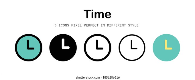 Time pixel-perfect icon for design work such as website, application, infographic, book, magazine, presentation, poster, screen printing.