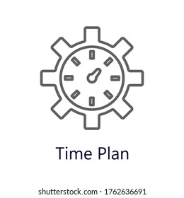 time plan icon. Vector illustration. Business icon