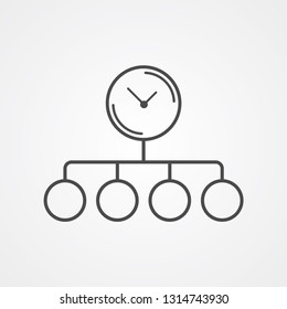 Time planing vector icon sign symbol