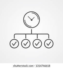 Time planing vector icon sign symbol