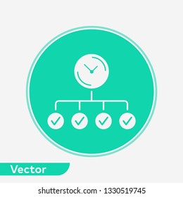 Time planing vector icon sign symbol