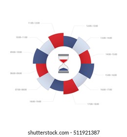Time Planner Chart - Vector infographic template
