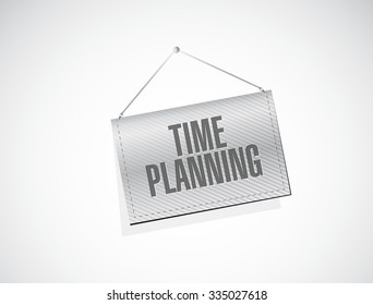 time planning banner sign concept illustration design graphic