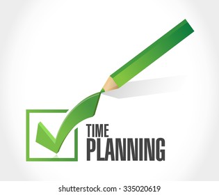 time planning check mark sign concept illustration design graphic