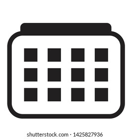 Time planning icon. Calendar isolated vector illustration