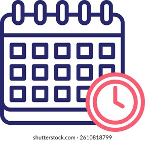 Time Planning Icon Color Vector Illustration