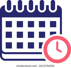 Time Planning Icon Fill Vector Illustration