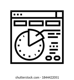 time planning line icon vector. time planning sign. isolated contour symbol black illustration
