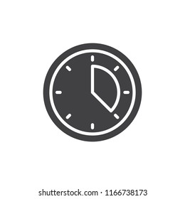 Time planning vector icon. filled flat sign for mobile concept and web design. Clock time simple solid icon. Symbol, logo illustration. Pixel perfect vector graphics