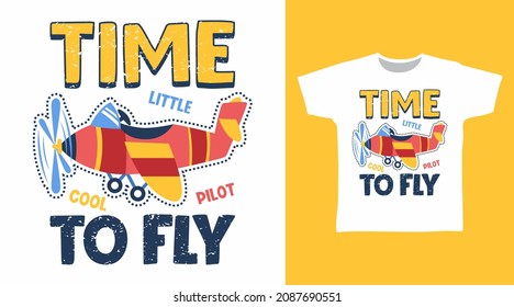 Time to play airplane tees design concept