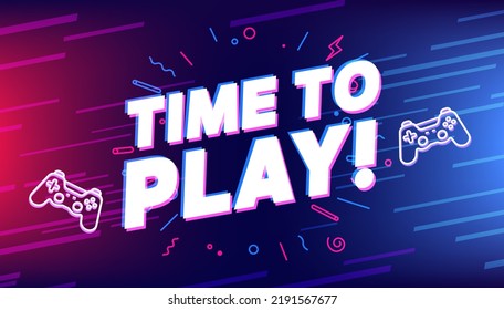 Time to play text with game controller. - Shutterstock ID 2191567677