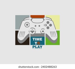 Time To Play,Gamer, typography, tee shirt graphics, vectors , hand drawn artwork