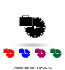 time of portfolio multi color icon. Elements of concentration set. Simple icon for websites, web design, mobile app, info graphics