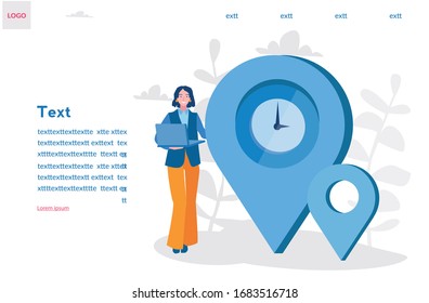 	
Time Position Vector illustration for web banner, infographics, mobile