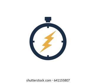 Time Power Icon Logo Design Element